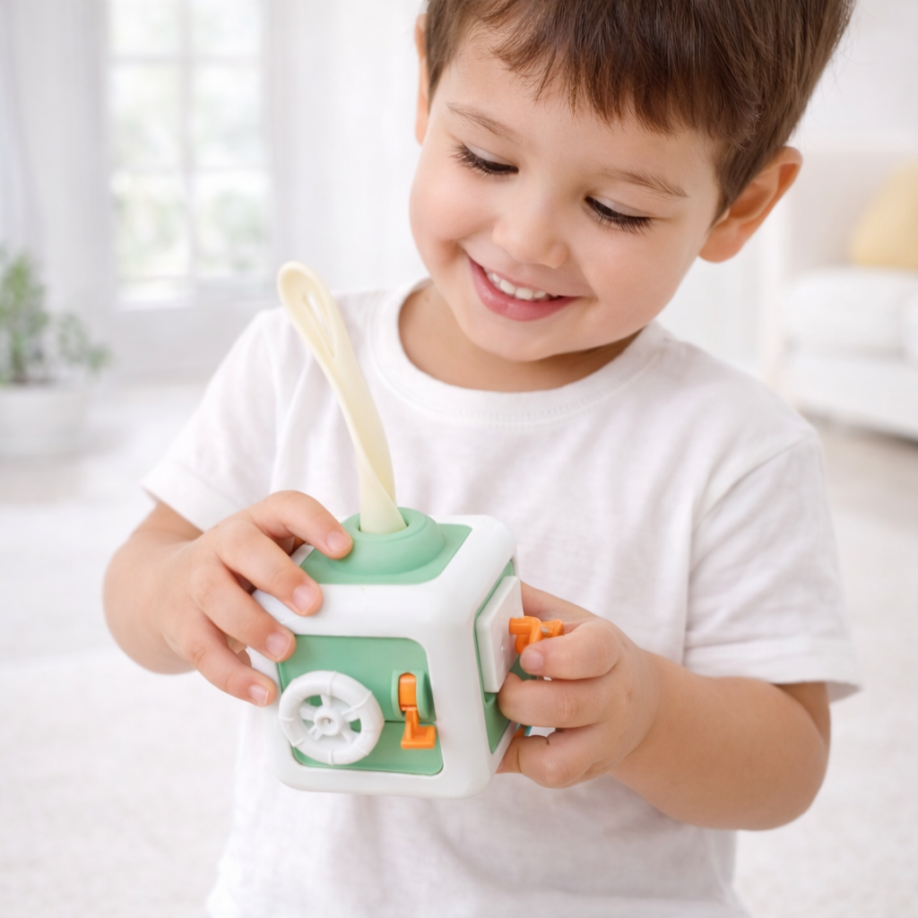 Cubo Sensorial Montessori 6 em 1