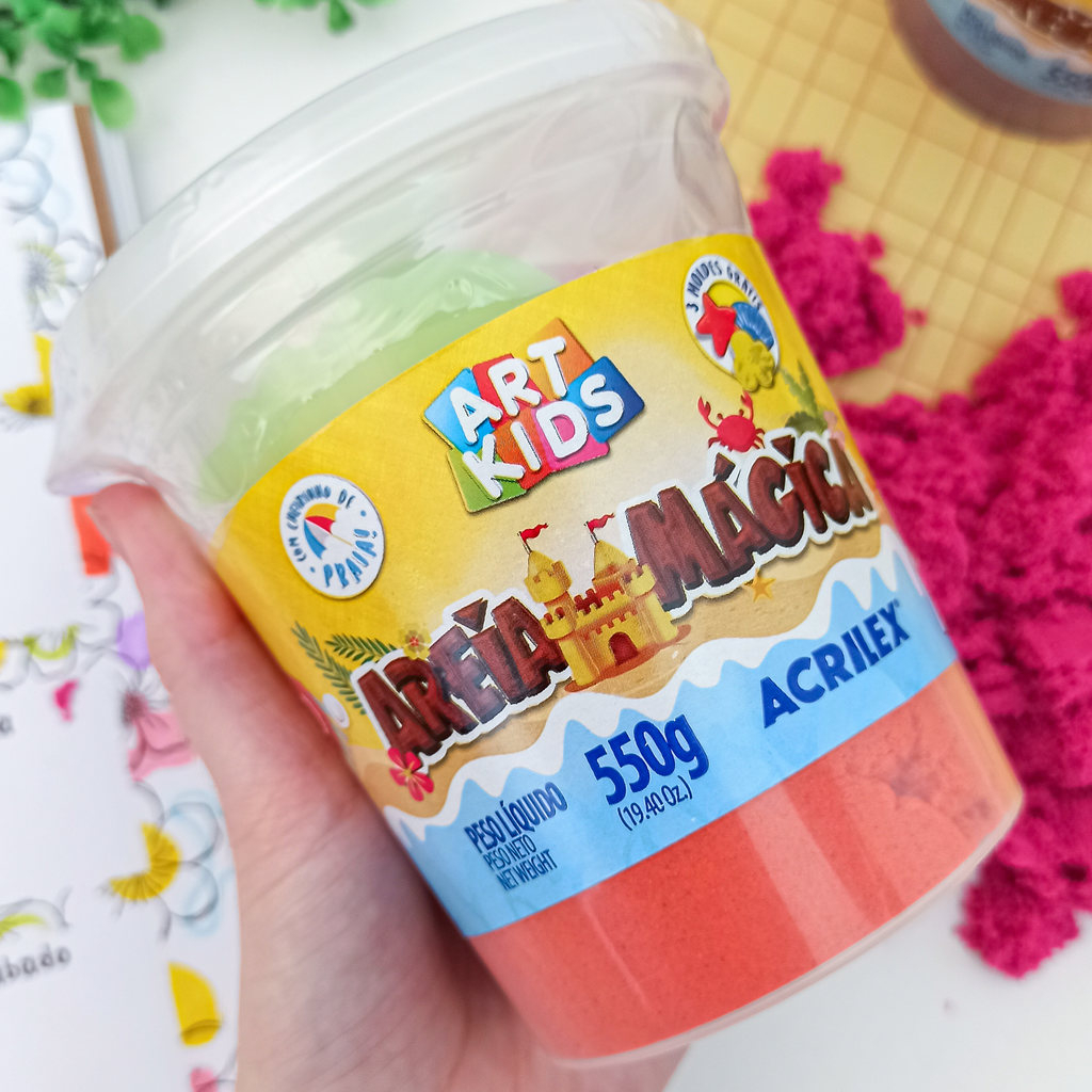 Areia Mágica Cinética com Molde