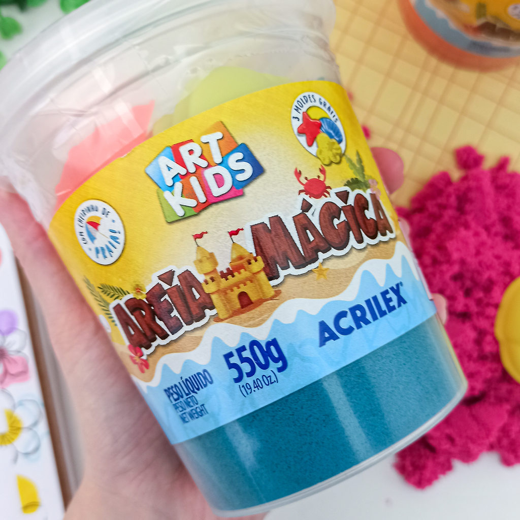 Areia Mágica Cinética com Molde