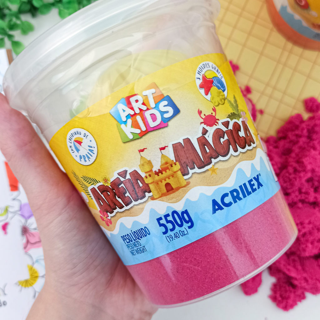 Areia Mágica Cinética com Molde