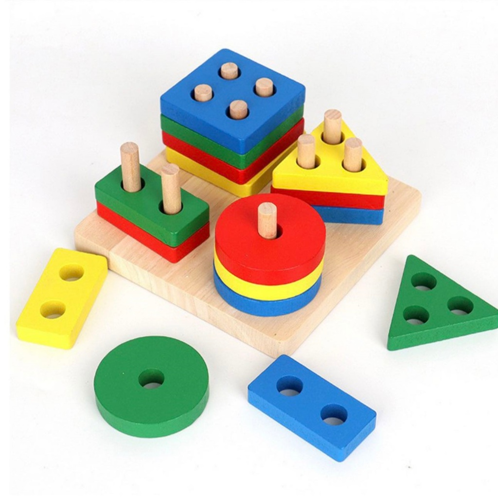 Brinquedo Pedagógico Educativo Em Madeira Prancha De Seleção Encaixe