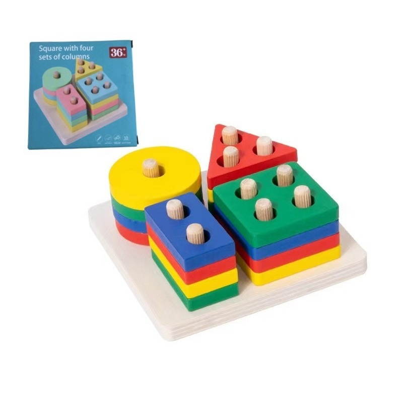 Brinquedo Pedagógico Educativo Em Madeira Prancha De Seleção Encaixe