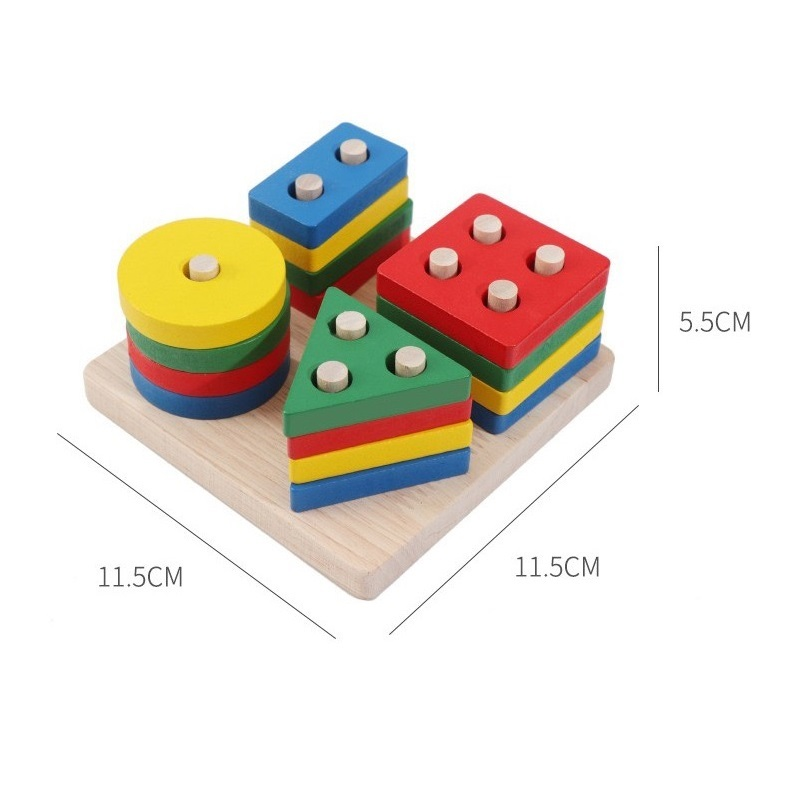 Brinquedo Pedagógico Educativo Em Madeira Prancha De Seleção Encaixe