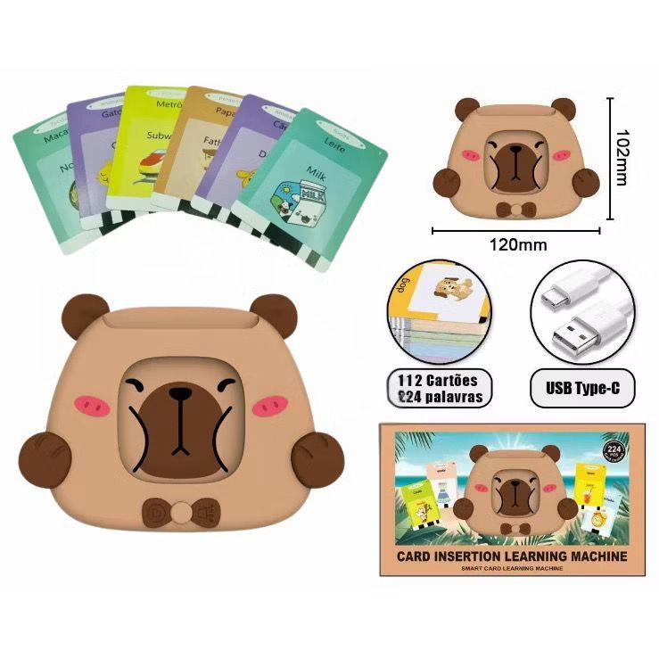 Máquina de Aprendizagem com Cartões – Português e Inglês