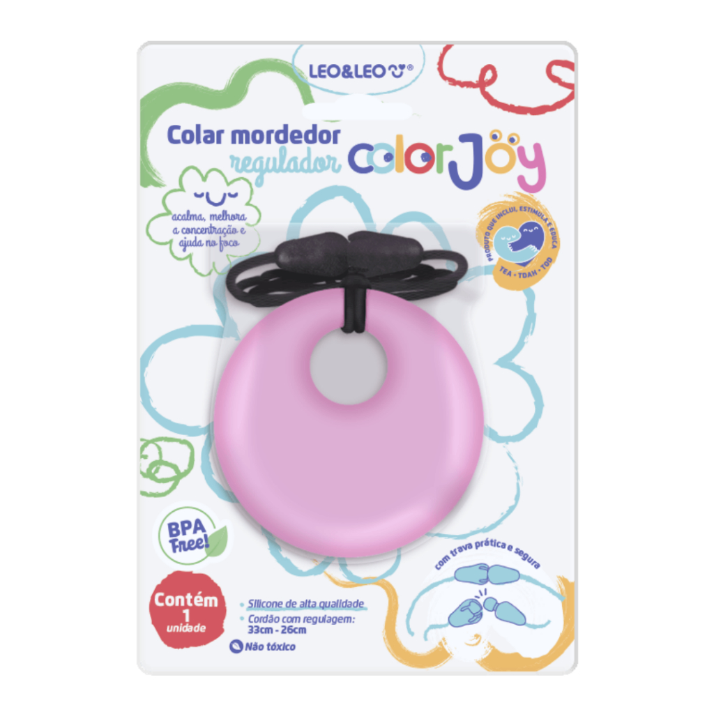 Colar Sensorial Mordedor Autista criança Autismo TDAH TEA TOD Colorjoy