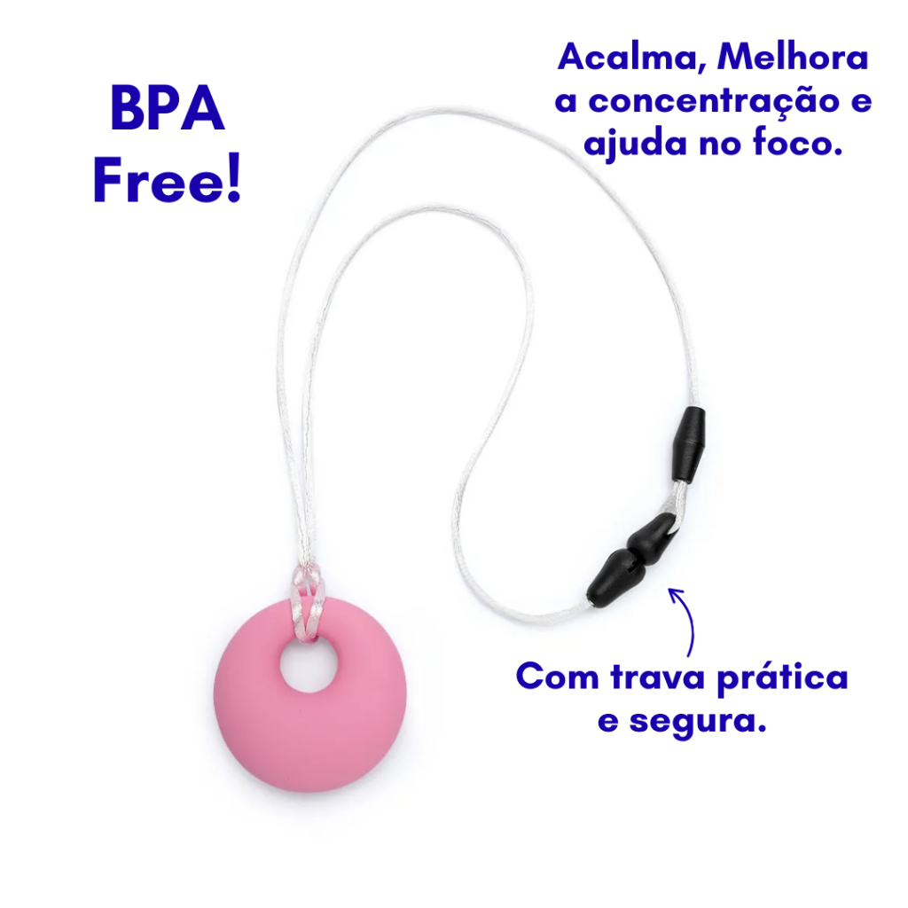 Colar Sensorial Mordedor Autista criança Autismo TDAH TEA TOD Colorjoy