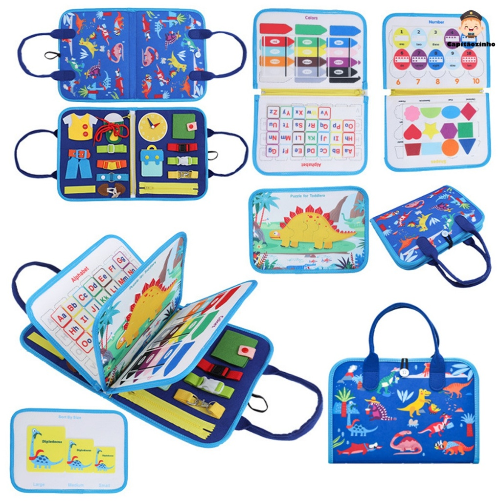 Brinquedos Maleta Sensoriais Básicos De Habilidades De Vida Para Toddlers Montessori Busy Board