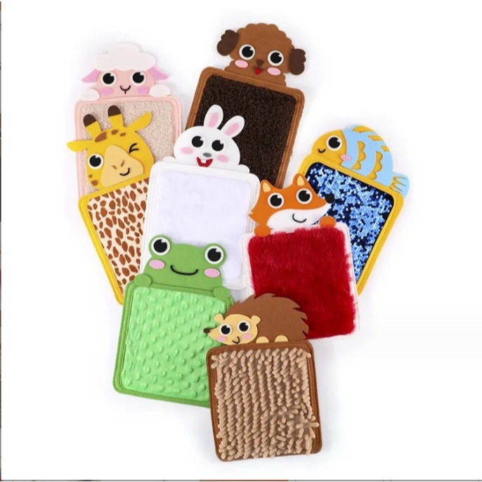 Tapetes De Feltro Sensoriais Autismo Aprendizagem Brinquedos Educativos Com Texturas De Animais De Desenho Animado 