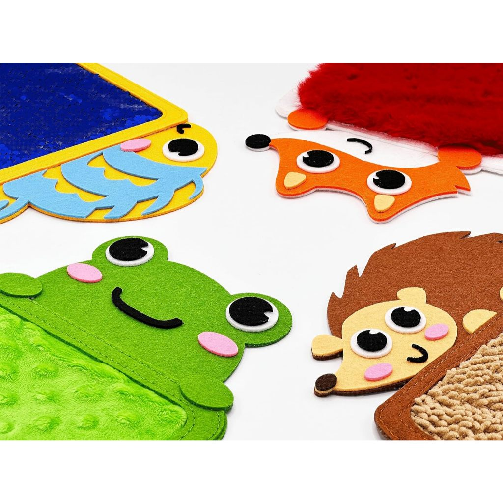 Tapetes De Feltro Sensoriais Autismo Aprendizagem Brinquedos Educativos Com Texturas De Animais De Desenho Animado 