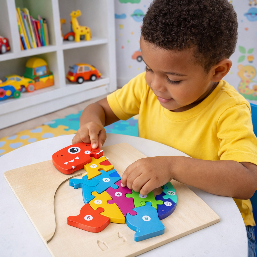 Quebra-Cabeça 3D em Madeira