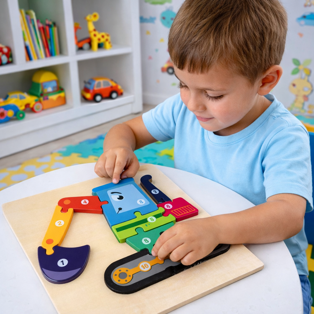 Quebra-Cabeça 3D em Madeira