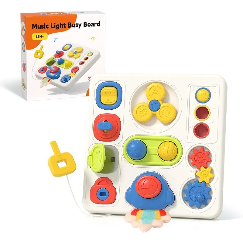 Brinquedo Painel Sensorial Montessori Bebe C/ Som Atividade